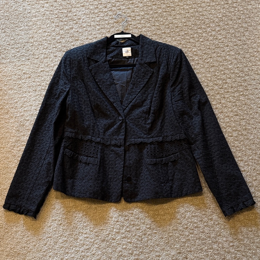 CAbi Black Textured Blazer - EUC Sz 10